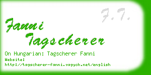 fanni tagscherer business card